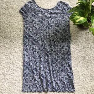 Roxy girls blue geometric print sun dres